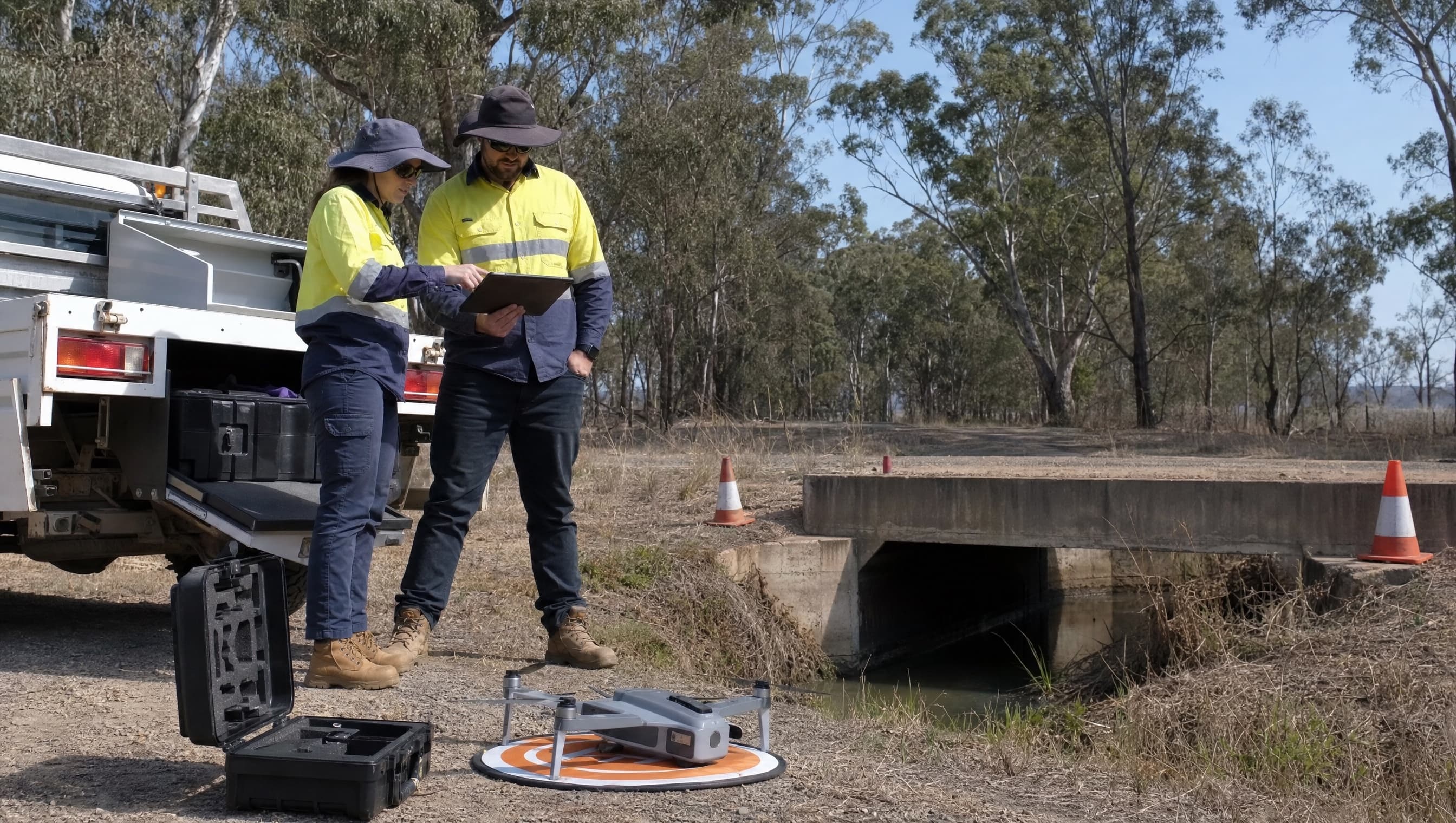 Aerial infrastructure observations used as one source of evidence.